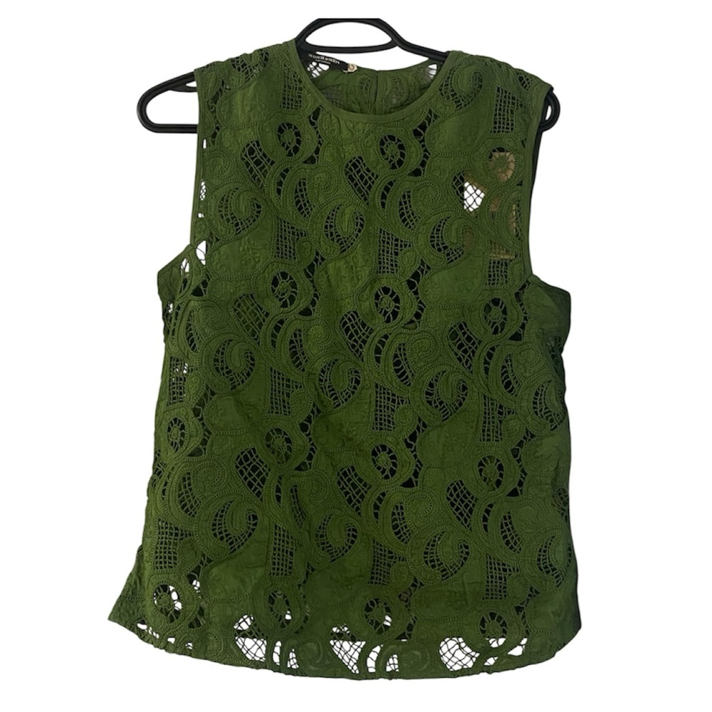 NEW!!Scotch & Soda Green Lace Blouse SzM